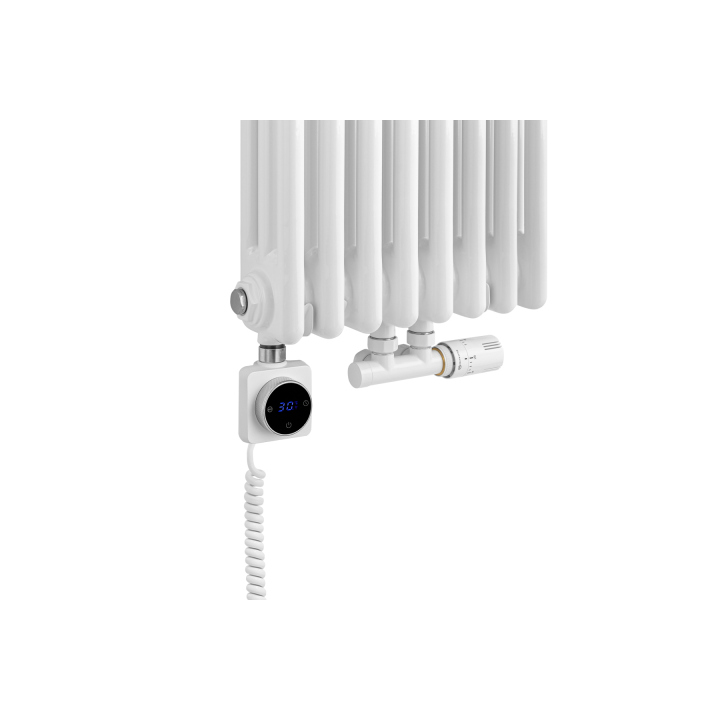 Grzejnik dekoracyjny hybrydowy CL3E 1800x380 biały SQUARE