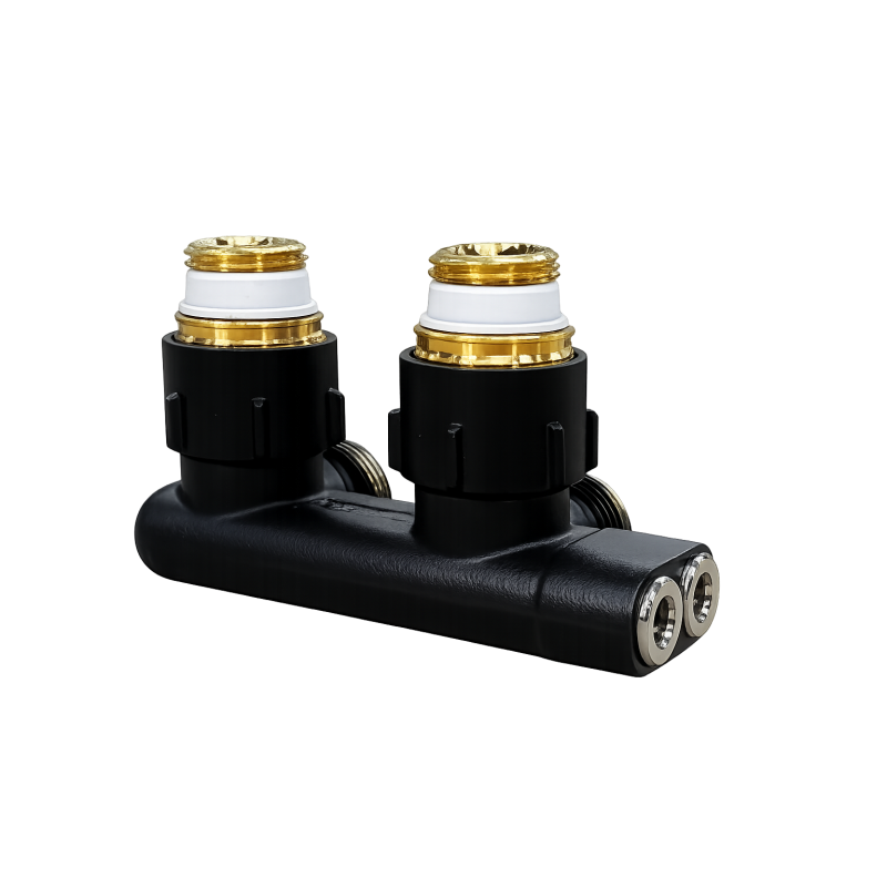 Zawór krzyżujący kątowy SIMPLEX Czarny