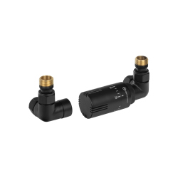 Zestaw termostatyczny Tri Axial Valve Invest 3D, czarny prawy