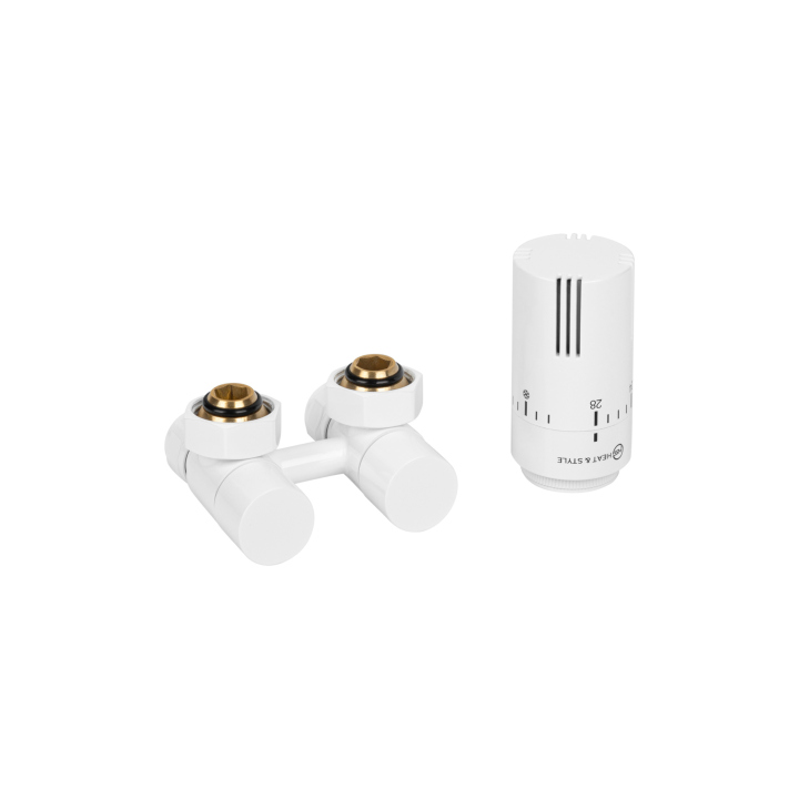 Zestaw armatury przyłączeniowej HAVI, kątowy biały