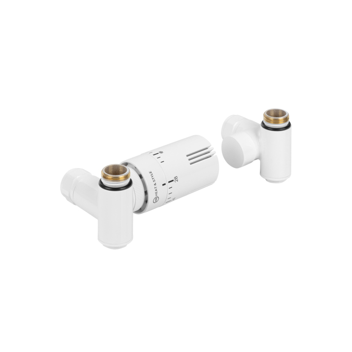 Zestaw termostatyczny Hybrid Valve Invest, biały lewy