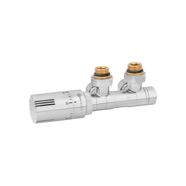Zawór termostatyczny zespolony MULTIFLOW INVEST, chrom uniwersalny