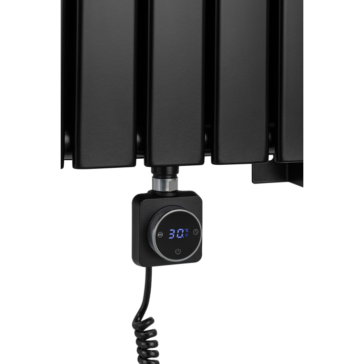 Grzejnik dekoracyjny elektryczny Ultra Slim US2 1600x476 czarny