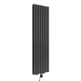 Grzejnik dekoracyjny elektryczny Ultra Slim US2 1600x476 grafit