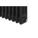 Grzejnik żeberkowy poziomy retro Column Line CL3E-575x1145-B500 czarny