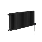Grzejnik żeberkowy poziomy retro Column Line CL3E-575x1145-B500 czarny