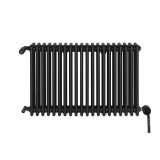 Grzejnik żeberkowy poziomy retro Column Line CL3E-575x920-B500 czarny