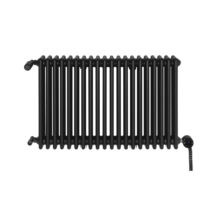 Grzejnik żeberkowy poziomy retro Column Line CL3E-575x920-B500 czarny