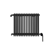 Grzejnik żeberkowy poziomy retro Column Line CL3E-575x695-B500 czarny