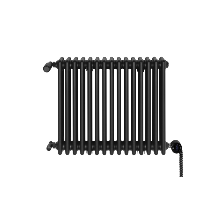 Grzejnik żeberkowy poziomy retro Column Line CL3E-575x695-B500 czarny