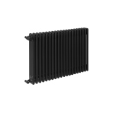 Grzejnik żeberkowy poziomy retro Column Line CL3E-575x920-B500 czarny