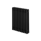 Grzejnik żeberkowy poziomy retro Column Line CL3E-575x470-D50L/P czarny