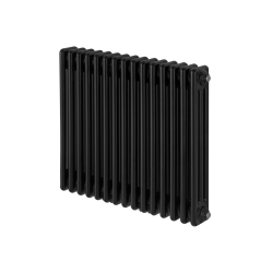 Grzejnik żeberkowy poziomy retro Column Line CL3E-575x695-D50L/P czarny