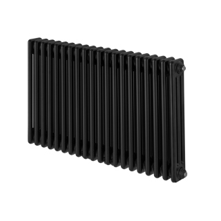 Grzejnik żeberkowy poziomy retro Column Line CL3E-575x920-D50L/P czarny