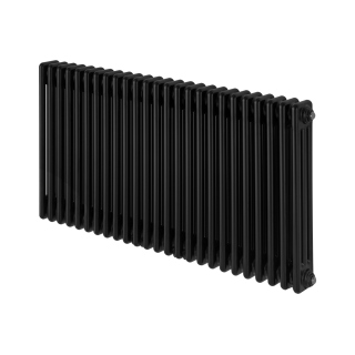 Grzejnik żeberkowy poziomy retro Column Line CL3E-575x1145-D50L/P czarny