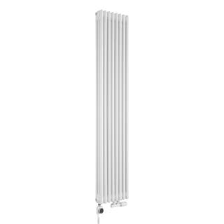 Grzejnik dekoracyjny hybrydowy CL3E 1800x380 biały SQUARE