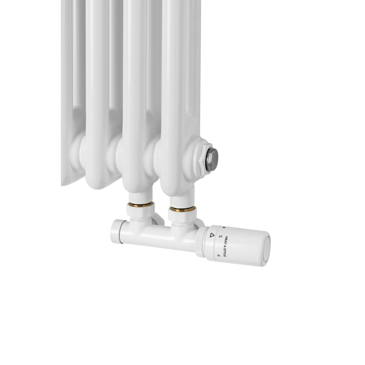 Grzejnik żeberkowy poziomy retro Column Line CL2E-575x470-D50L/P biały