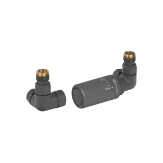 Zestaw termostatyczny Tri Axial Valve PRIME 3D, grafit prawy