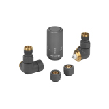 Zestaw termostatyczny Tri Axial Valve PRIME 3D, grafit prawy