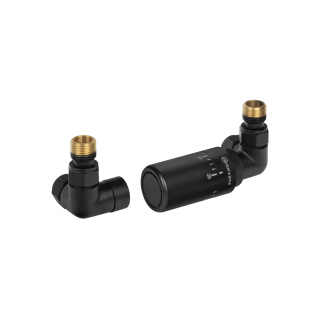 Zestaw termostatyczny Tri Axial Valve PRIME 3D, czarny prawy