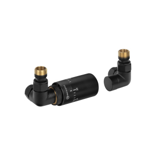 Zestaw termostatyczny Tri Axial Valve PRIME 3D, czarny lewy