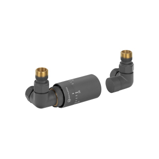 Zestaw termostatyczny Tri Axial Valve PRIME 3D, grafit lewy