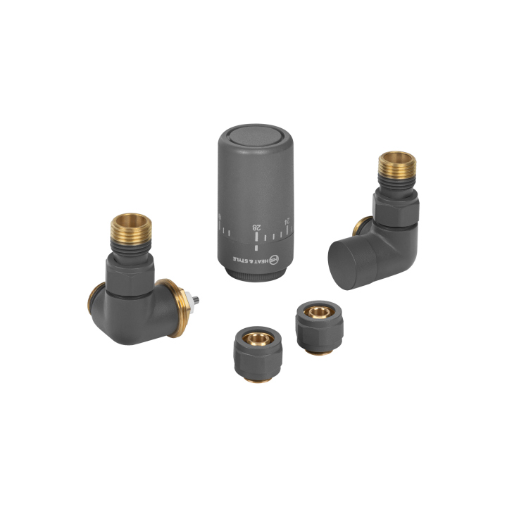 Zestaw termostatyczny Tri Axial Valve PRIME 3D, grafit lewy