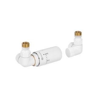 Zestaw termostatyczny Tri Axial Valve PRIME 3D, biały lewy