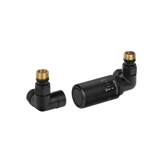 Zestaw termostatyczny Tri Axial Valve PRIME 3D, czarny prawy