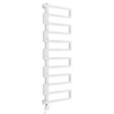 Grzejnik łazienkowy elektryczny Jimmy 1380x500 biały mat, grzałka z lewej strony