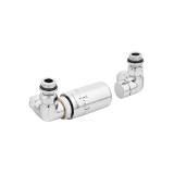 Zestaw termostatyczny Tri Axial Valve PRIME 3D, chrom lewy