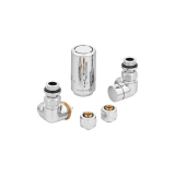 Zestaw termostatyczny Tri Axial Valve PRIME 3D, chrom lewy