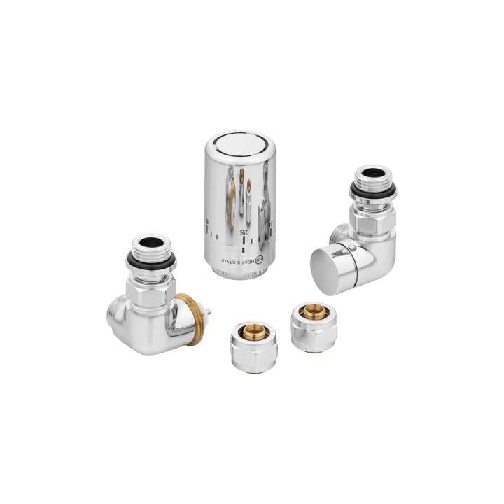Zestaw termostatyczny Tri Axial Valve PRIME 3D, chrom lewy