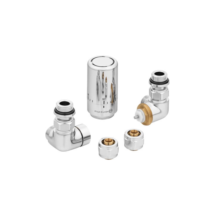 Zestaw termostatyczny Tri Axial Valve PRIME 3D, chrom prawy