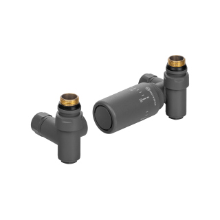 Zestaw termostatyczny Hybrid Valve PRIME, grafit prawy