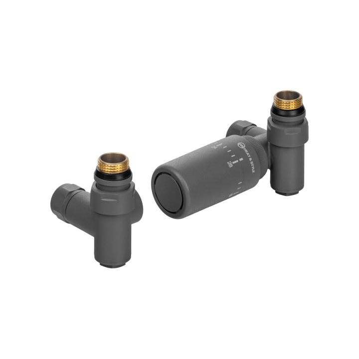 Zestaw termostatyczny Hybrid Valve PRIME, grafit prawy
