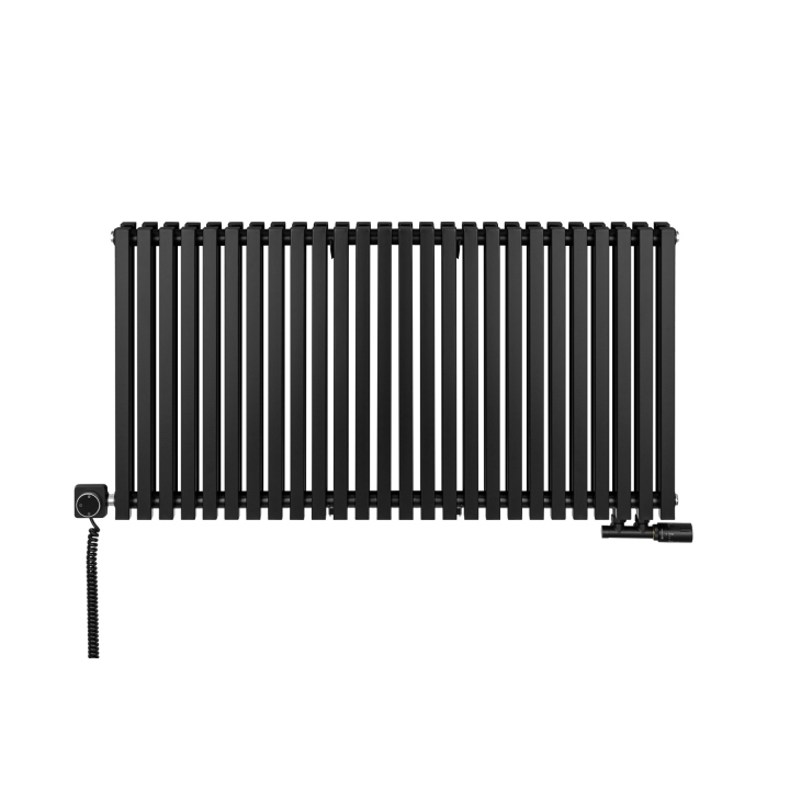 Grzejnik dekoracyjny poziomy Nomad 600x1170 czarny