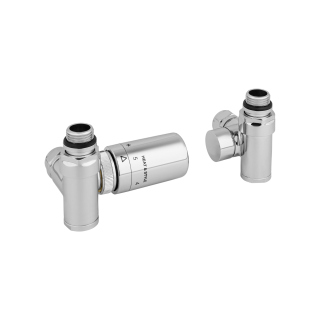Zestaw termostatyczny Hybrid Valve New, chrom lewy