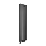 Grzejnik dekoracyjny Gilda GD2E 1800x472 grafit