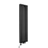 Grzejnik dekoracyjny Gilda GD2E 1800x472 czarny