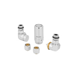 Zestaw termostatyczny Tri Axial Valve New, chrom prawy