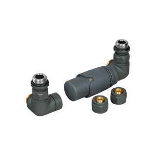 Zestaw termostatyczny Tri Axial Valve 3D TAV-G-P, grafit prawy