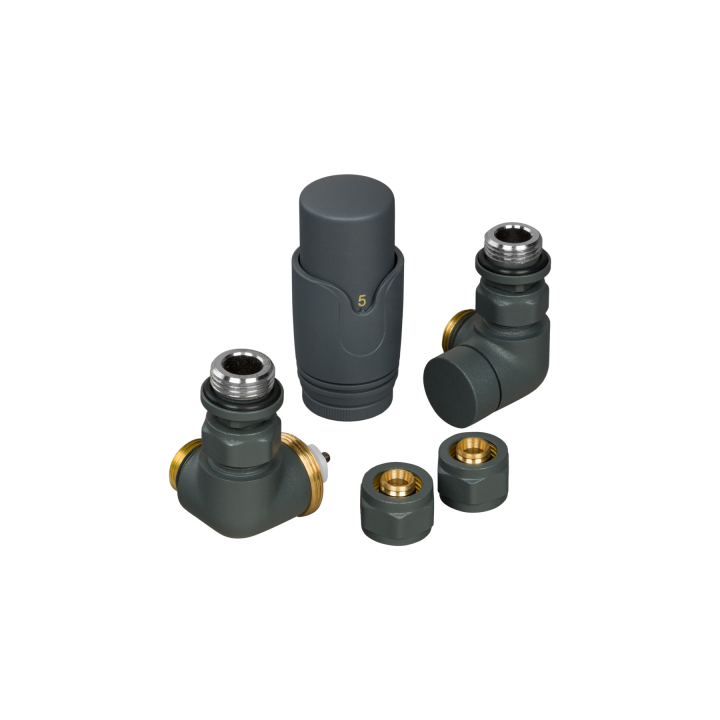 Zestaw termostatyczny Tri Axial Valve 3D TAV-G-L, grafit lewy