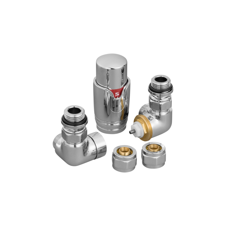 Zestaw termostatyczny Tri Axial Valve 3D TAV-CR-P, chrom prawy
