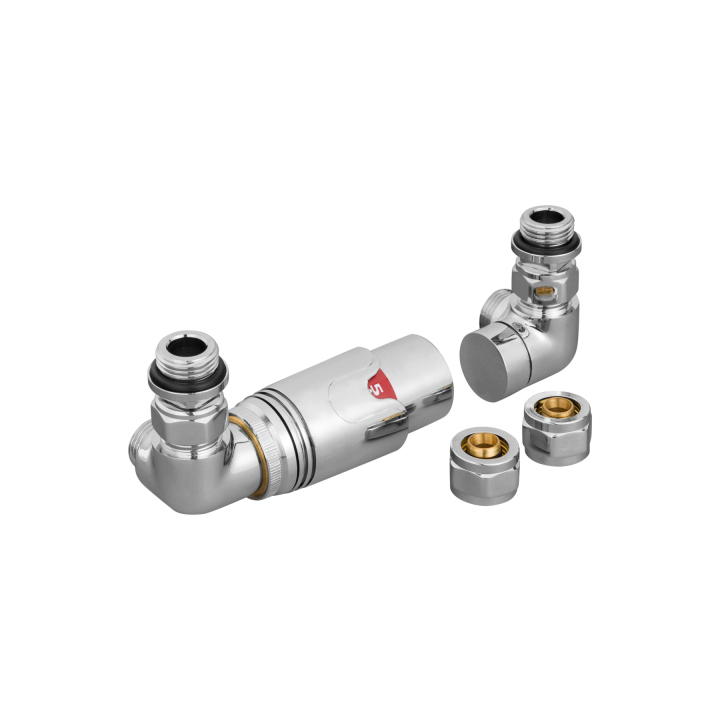 Zestaw termostatyczny Tri Axial Valve 3D TAV-CR-L, chrom lewy