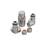 Zestaw termostatyczny Tri Axial Valve 3D TAV-CR-L, chrom lewy