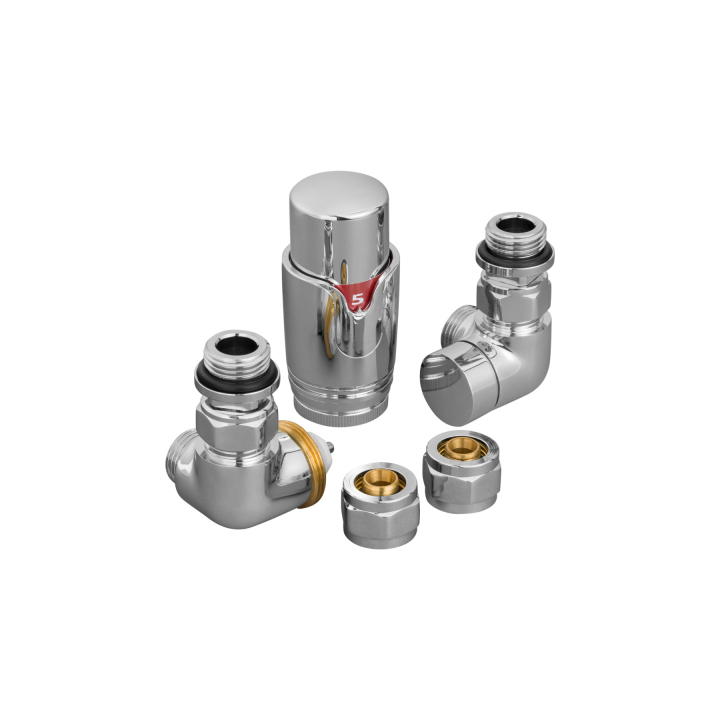 Zestaw termostatyczny Tri Axial Valve 3D TAV-CR-L, chrom lewy