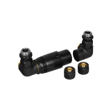 Zestaw termostatyczny Tri Axial Valve 3D TAV-B-L, czarny lewy