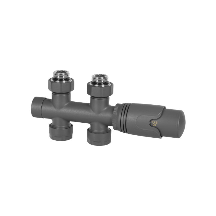 Zawór termostatyczny zespolony Multiflow MF-G-S prosty grafit