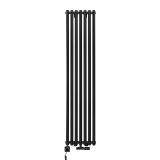 Grzejnik dekoracyjny hybrydowy Gilda GD1E 1800x413 czarny SQUARE